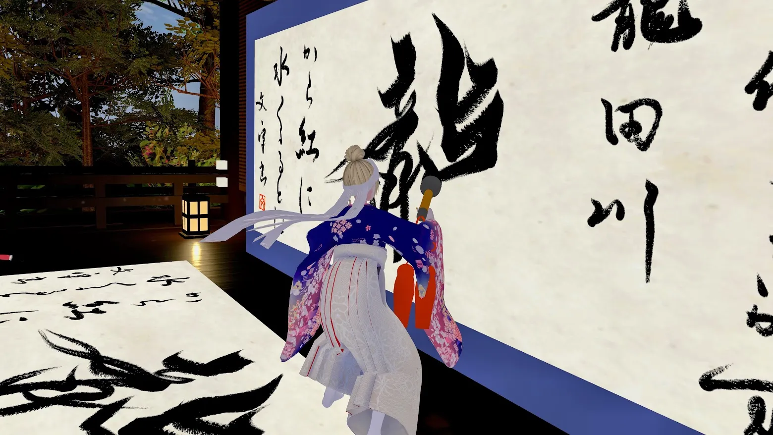 VR書道パフォーマンス