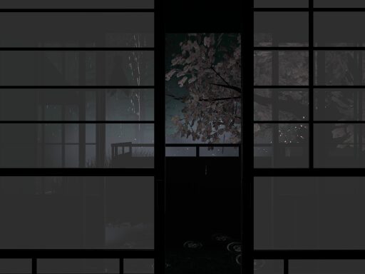 雨音と足音 -rainy night-