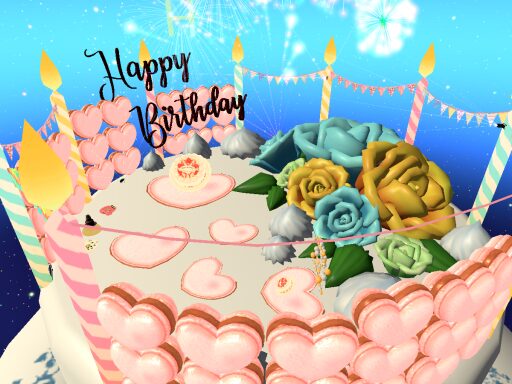 Happy Birthday Party on the Cake by ケセドCHESED