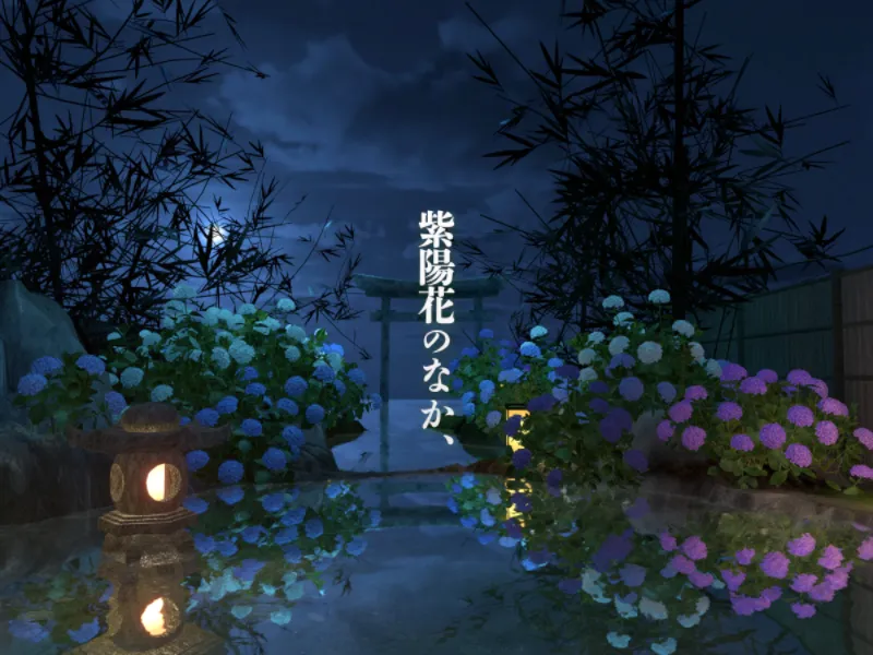 紫陽花のなか、 -Amid the Hydrangeas‚-