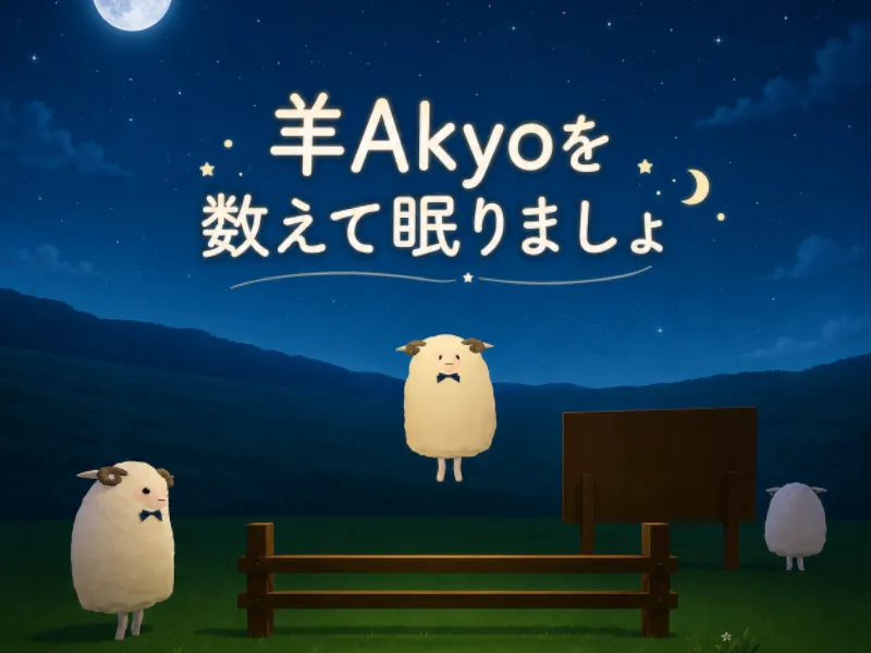 羊Akyoを数えて眠りましょ