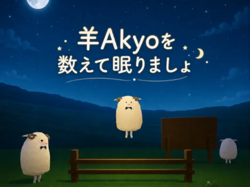 羊Akyoを数えて眠りましょ