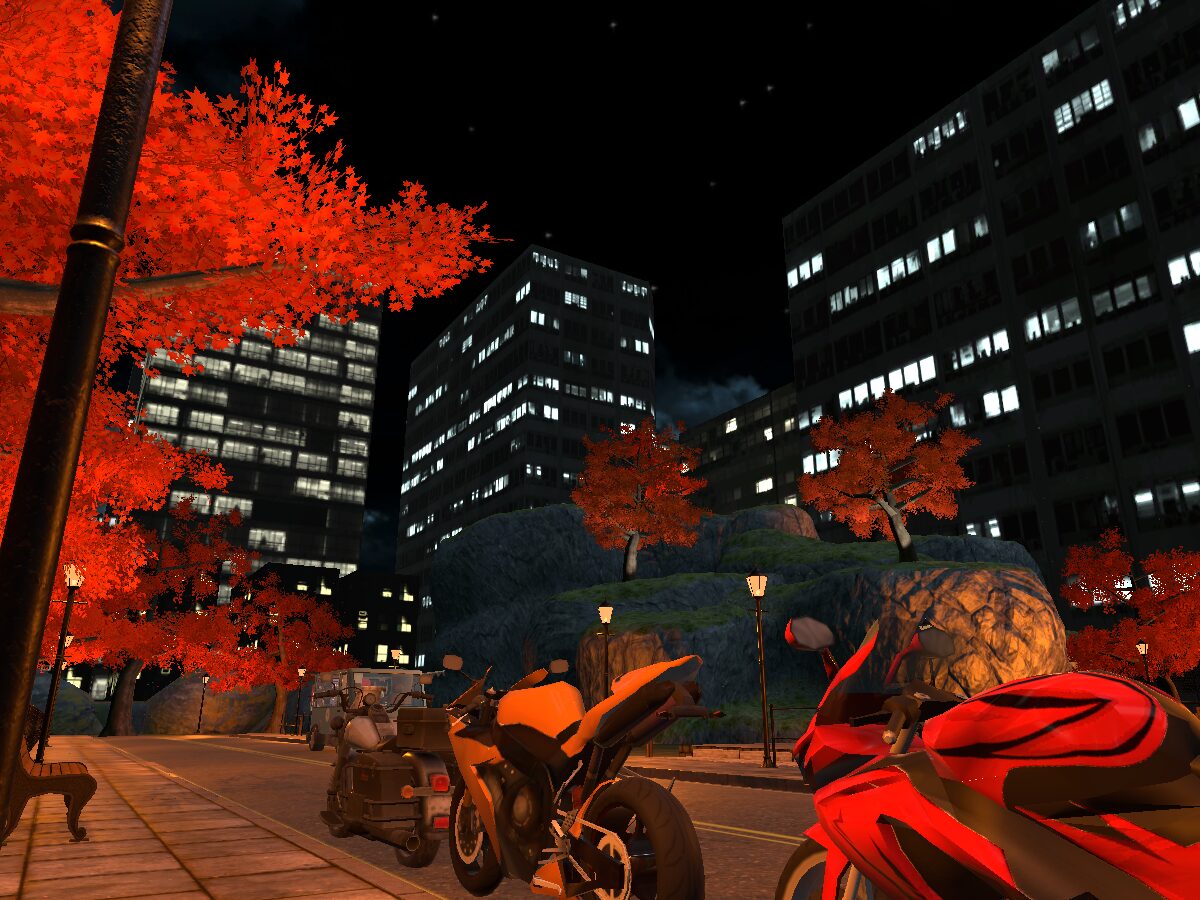 City Park at Autumn Night